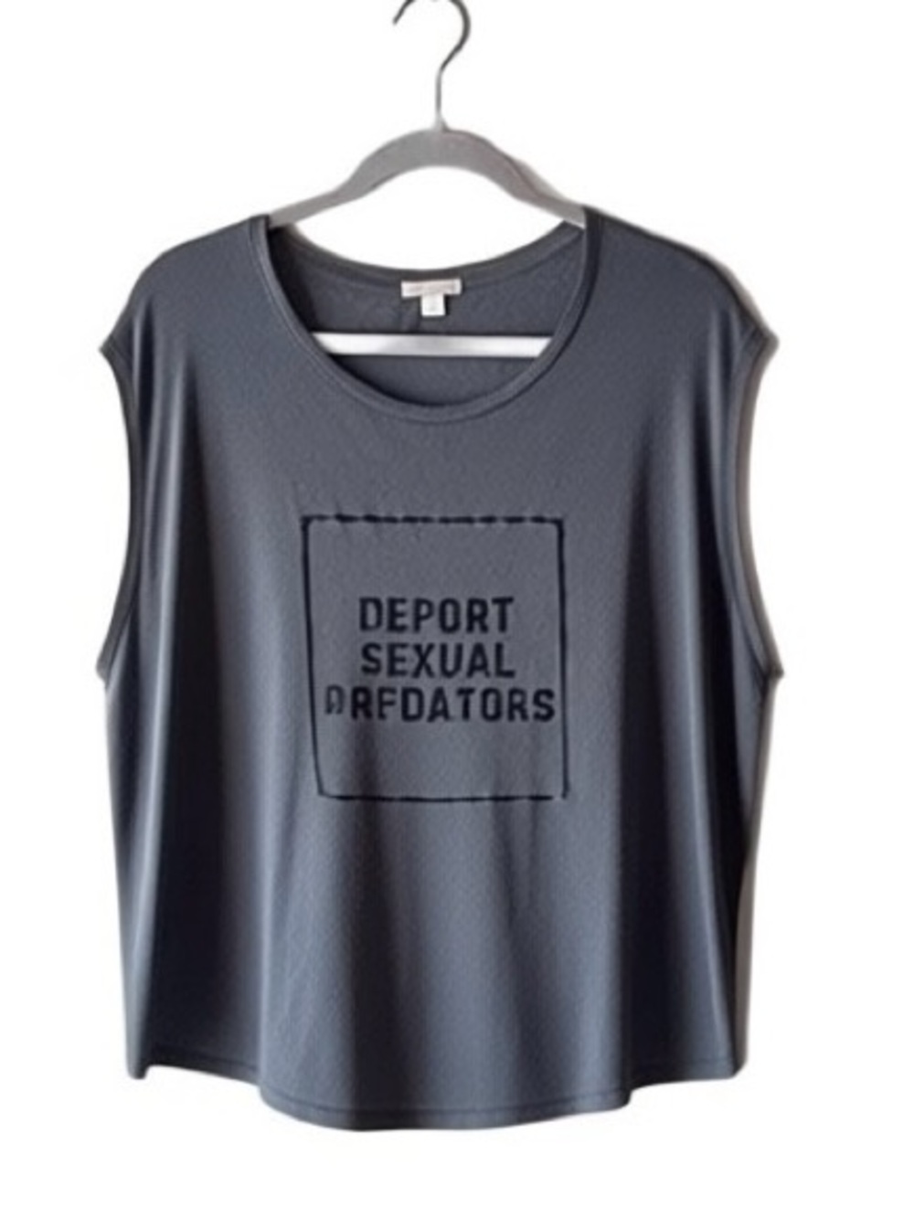 GAP Charcoal Gray Graphic Sleeveless Tank